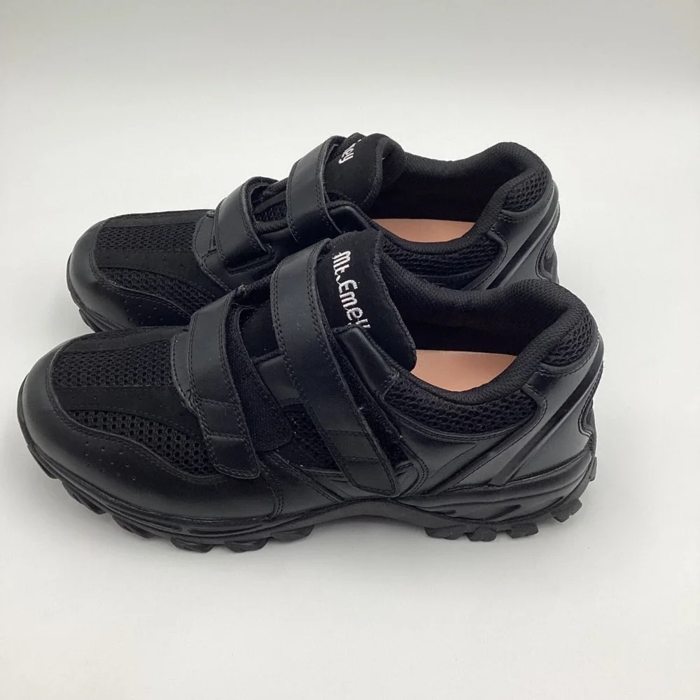 Mt. Emey Mens Black Orthopedic Shoes 9702 11.5 XW Wide Fit Leather Uppers W/ Vel